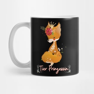 Fuchs Tier Prinzessin Blumen Süß Mug